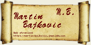 Martin Bajković vizit kartica